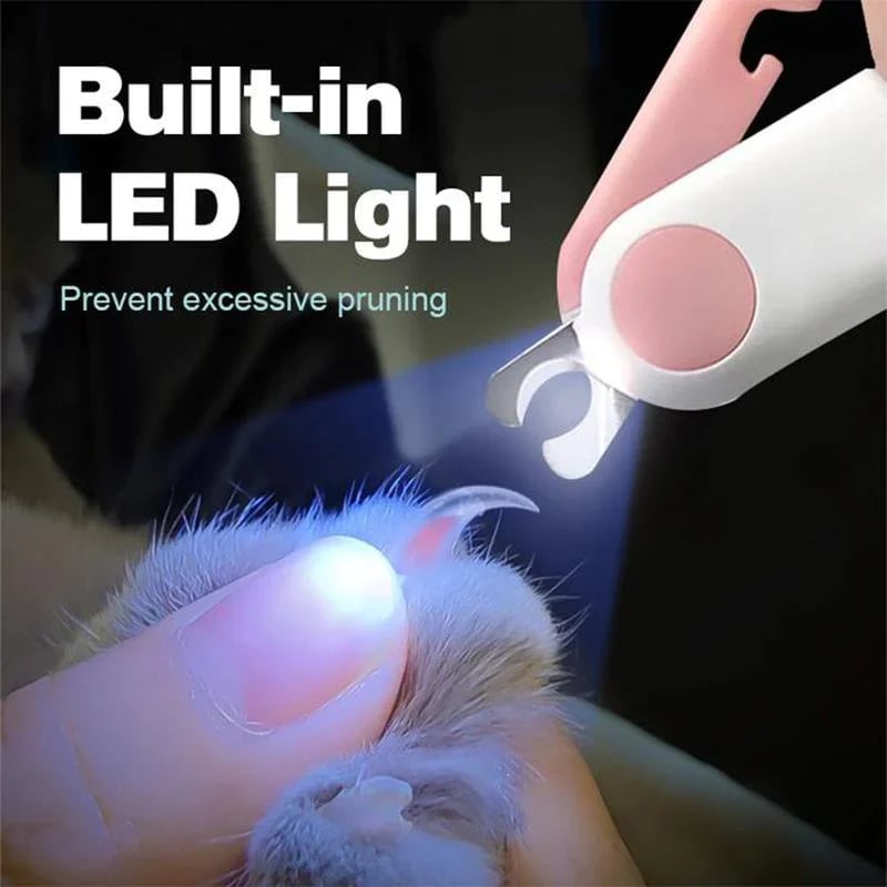 Cortador de unhas LED para animais de estimação